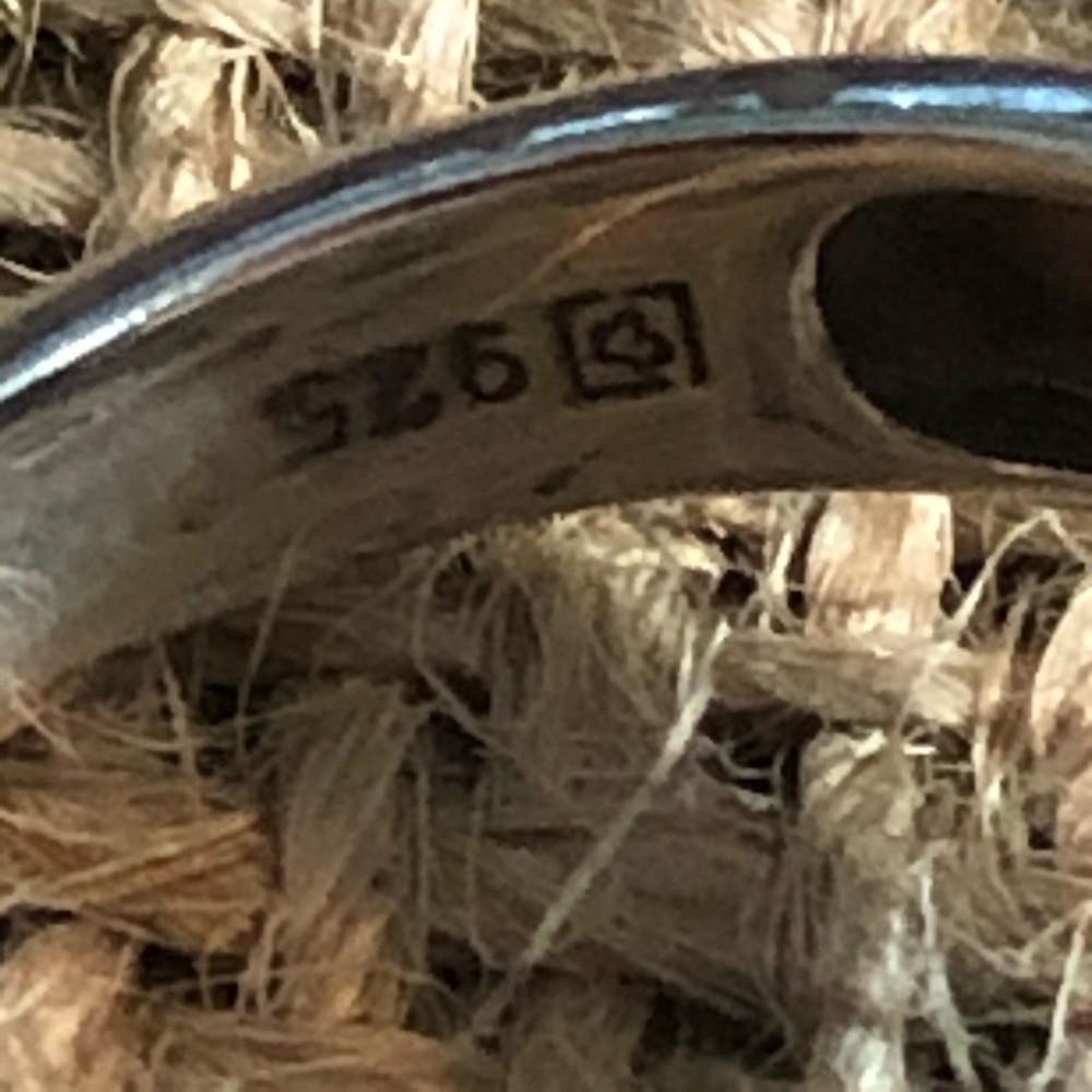 925 Sterling Silver With Rectangular Black Onyx S… - image 5